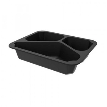 Obědové boxy na jídlo s sebou 3-komorové 22,7x17,8x5 cm - 320 kusů | GUILLIN MAPCOR3C22750DC