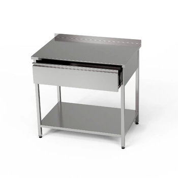 Nerezový pracovní stůl se zásuvkou 70x60x85 cm | FORGAST