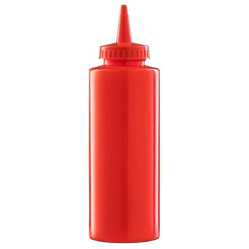 Dávkovač na omáčky z polyetylenu 0,35 l, červený | FORGAST FG03218