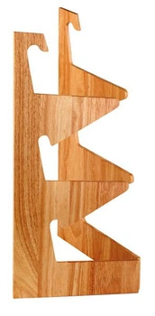 Bufetový stojan na koše na pečivo, dřevěný, světle hnědý, 40x40x58,5 cm | APS 33232