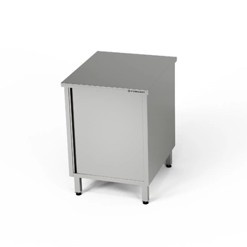 Nerezový pracovní stůl se skříňkou 50x70x85 cm | FORGAST