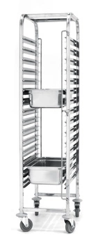 Skládací vozík z nerezové oceli pro GN zásobníky a kontejnery HENDI 810613
