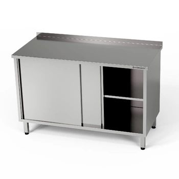 Nerezový pracovní stůl se skříňkou 100x70x85 cm | FORGAST