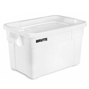 Polyethylenová nádoba na potraviny BRUTE, objem 75 l bílá RUBBERMAID 9S31-00-WHI
