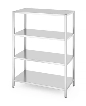 Nerezový šroubovaný regál se 4 policemi 120x60 cm | HENDI 812563