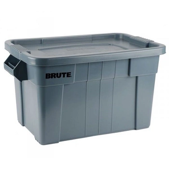 Polyethylenová nádoba na potraviny BRUTE, objem 75 l, šedá | RUBBERMAID 9S31-00-GRY