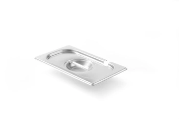 Ocelové víko pro GN 1/4 KITCHEN LINE s výřezem pro naběračku HENDI 806951