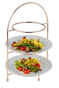 Stojan na servírování na 3 talíře, měděný, 29x19.5x43 cm | APS 33211