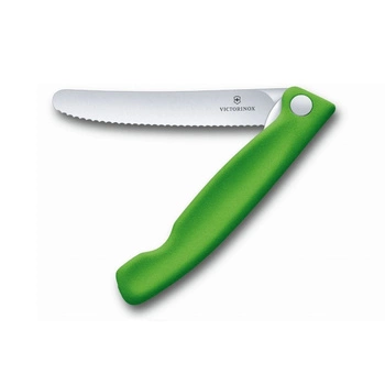 Zavírací nůž Swiss Classic na ovoce a zeleninu zelený délka čepele 11 cm | VICTORINOX 6.7836.F4B