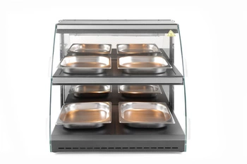 Vitrína ohřívací dvouúrovňová, 97 l, 0.56 kW | HENDI 233962