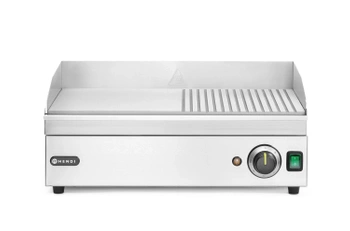 Elektrická grilovací deska Kitchen Line, 1/2 drážkovaná HENDI 154946