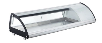Chladicí vitrína na sushi, 63 l, LED, 3-7°C, 130,7x45x33 cm | HENDI 233757