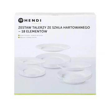 Sada talířů Opal, 18 ks | HENDI 795224