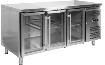 Chladicí stůl 3dveřový prosklený | YATO YG-05257