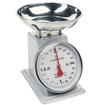 Kuchyňská váha s miskou, do 2 kg, přesnost 10 g | CONTACTO 242/002