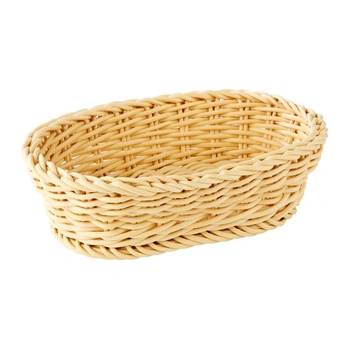 Košík z polypropylenu PROFI LINE, oválný, světle béžový 19x12x6 cm | APS 50624