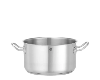 Nerezový střední hrnec Kitchen Line, objem 6 l, průměr 24 cm, výška 13,5 cm | HENDI 837726
