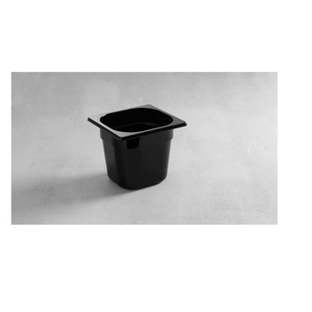 GN 1/6 hluboký 15 cm kontejner z černého polykarbonátu | HENDI 862711