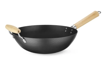 Pánev Wok s dřevěnou rukojetí, ø 32 cm HENDI 627907