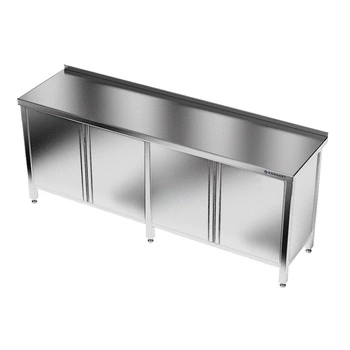Nerezový pracovní stůl se 2 skříňkami 200x70x85 cm | FORGAST