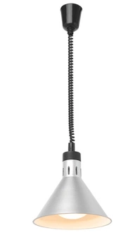 Lampa na ohřívání pokrmů, stříbrná barva, 27,5 cm, 0,25 kW | HENDI 273869