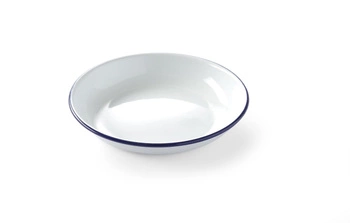 Hluboký smaltovaný talíř - průměr 18 cm | HENDI 621240