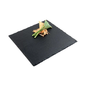 Prezentační deska na pokrmy z břidlice SLATE 30x30 cm | APS 995