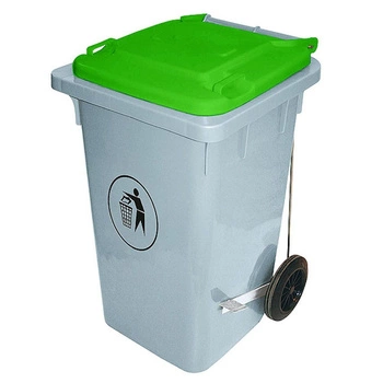 Koš na odpadky s víkem 100 l, 52,5 cm průměr, 80 cm výška | CONTACTO 3053/106