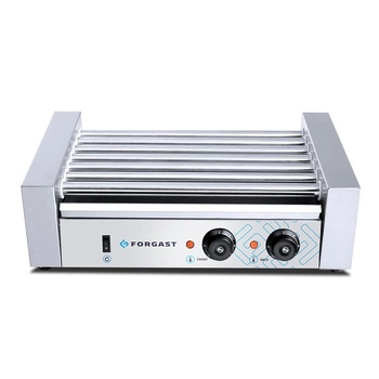 Rotační opékač párků bez skla, 7 válečků, 1.4 kW, 230 V | FORGAST FG09602