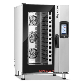 Elektrická konvektomata Omega 12 GN 1/1, dotykový panel, 16,1 kW, 400 V | PROFICHEF PCO211012