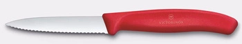 Nůž na zeleninu a ovoce Swiss Classic, zoubkované ostří, červený, délka ostří 8 cm | VICTORINOX 6.7631.C1