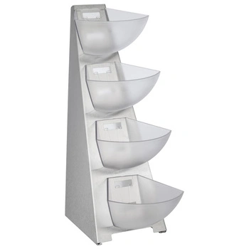 Bufetový stojan, čtyřúrovňový MULTITRACK, ocelový, 33x19.5x53 cm | APS 11446