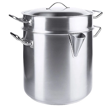 Dvouplášťový nerezový hrnec s poklicí, 5 l, 24 cm | CONTACTO 2129/240