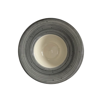 Talíř na těstoviny Still Rustic šedý 23 cm | KERA CERAMIKA 14.10.RUSTIC ŠEDÝ