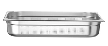KITCHEN LINE 10 cm hluboký perforovaný nerezový hrnec GN 1/1 perforovaný | HENDI 807132