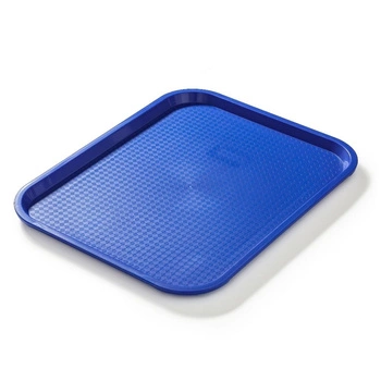 Podnos na fast food modrý, polypropylen, 45x35 cm, obdélníkový | FORGAST FG12534