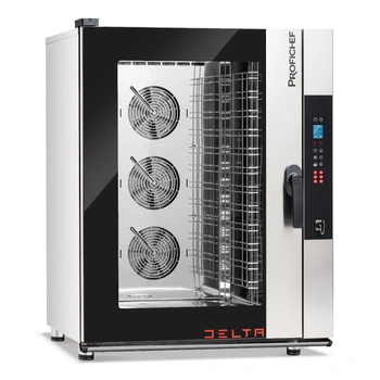 Elektrická konvekčně-parní trouba Delta 12 GN 1/1, elektronické ovládání, 15,8 kW, 400 V | PROFICHEF PCD311012