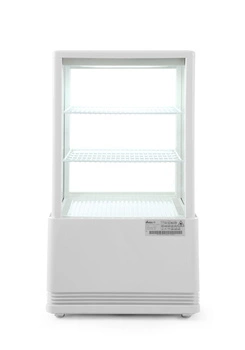 Chladicí vitrína 58 l, bílá, LED, automatické odtávání, 45.2x40.6x81.6 cm | HENDI 233610