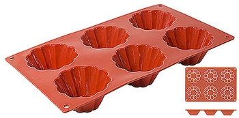 Briochette 8x3 cm, silikonová forma na cupcake | CONTACTO 6638/863
