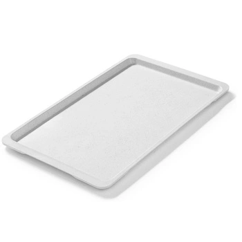 Obdélníkový tác z polyesteru šedý, 53x32,5 cm, GN 1/1 | FORGAST FG12511