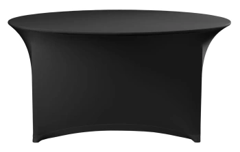 Kulatý ubrus, černý, průměr 150 cm, výška 76 cm | HENDI 814529