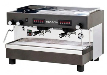 Kávovar pákový dvouskupinový, černý, 10,5 l, 4,5 kW, 230 V | CANARIO CAFE CC035