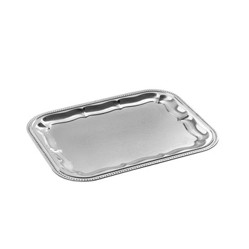 Banketový tác se vzorem, nerezová ocel, 41.5x31x1.5 cm | APS 392
