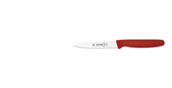 Loupací nůž s vlnitým ostřím - 10 cm, červený | GIESSER MESSER 8315 wsp 10 r