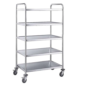 Servírovací vozík 5policový, nerezová ocel, 83x51x154 cm | CONTACTO 7004/005