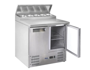 Chladicí stůl s nástavbou, 2 dveře, nerezová ocel, 90x70x95.5 cm, 68 kg | ARKTIC 236222