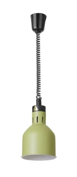 Závěsná ohřívací lampa na pokrmy, válcová, zelená, 230V/250W | HENDI 273791
