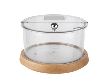 Velká chladicí mísa s dřevěnou základnou TOP FRESH s vložkou a poklicí, 26x19 cm | APS 11818