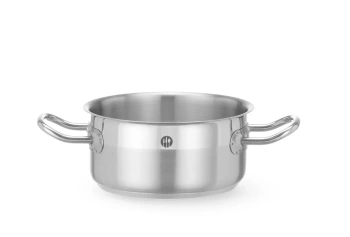 Nerezový nízký hrnec Profi Line, 1,5 l, průměr 16 cm, výška 7,5 cm | HENDI 830130