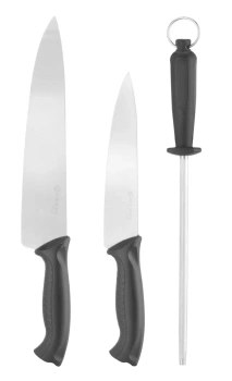 Sada nožů s brouskem - 3dílná | HENDI 842683